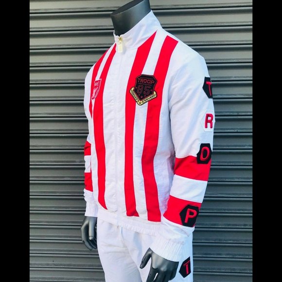 Men's Troop White | Red Windbreaker Casaul Tracksuit NWT - Picture 4 of 5